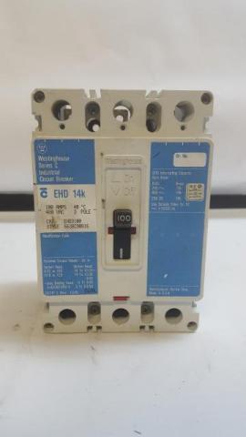 Westinghouse EHD3100 Series C Circuit Breaker 100 Amp 480 Volt 3 Pole