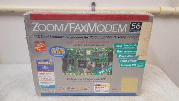NEW Zoom 2919 DualModel Internal 56K Dual Standard Fax Modem for PC Computer