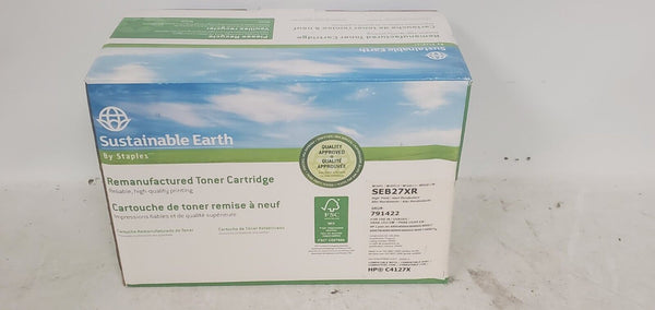 NEW Sustainable Earth by Staples SEB27XR Black Toner Cartridge for LaserJet 4000
